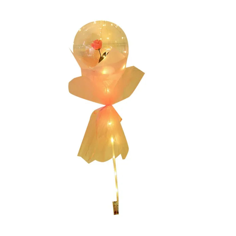 Stunning LED Luminous Rose Balloon Bouquet - Perfect for Valentine's Day, Birthdays, and Weddings!